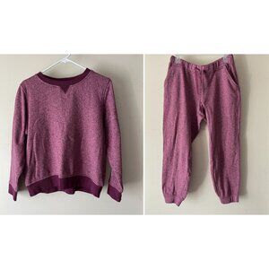 LL Bean Lightweight Fleece Sweater Jogger Lounge Set